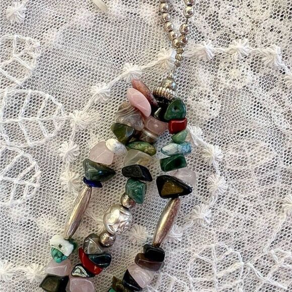 Artisan Crafted Heart & Tumbled Gemstone Bracelet - Picture 7 of 16